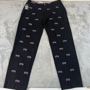 TCU Horned Frogs Pants Mens 44 Black NCAA Football Pennington Bailes Stadium